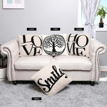 Load image into Gallery viewer, Smile Message Cushion Cover – Textured Chenille Accent Pillow Cover