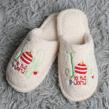 Load image into Gallery viewer, Holiday Slippers – Fuzzy Christmas House Shoes for Women & Men