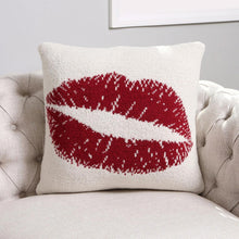 Load image into Gallery viewer, Lips Printed Cushion Cover – Bold Decorative Pillow Cover
